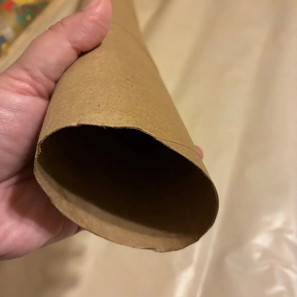 Vintage Sesame Street Christmas Wrapping Paper 24ft Gold Big Bird Cookie Monster